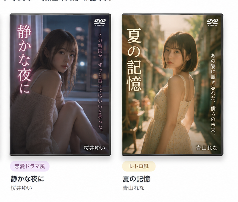 AI DVD Coverの架空DVDパッケージ風サンプル作品 後半